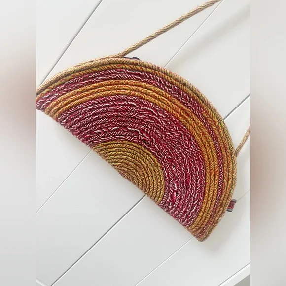 Multi Colour Rope Shoulder Purse - Picture 2 of 5